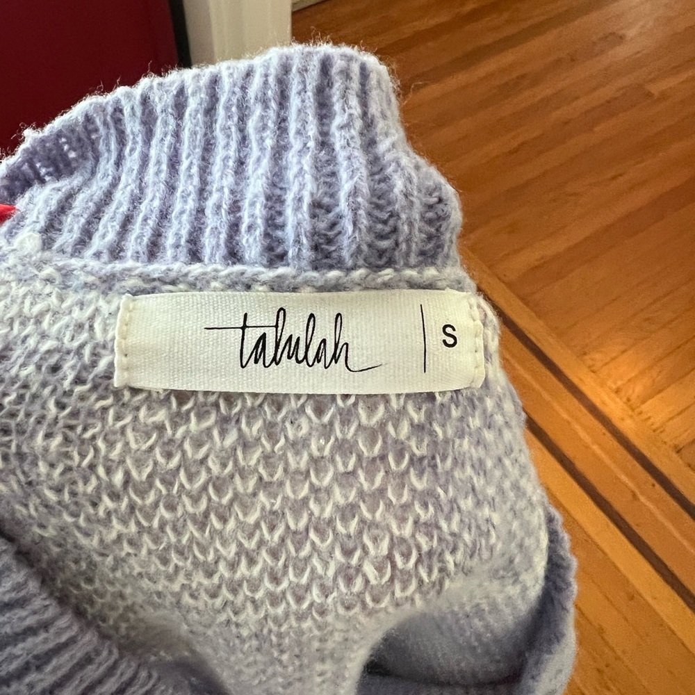 Talulah checkered cardigan purple lavender S small good preowned condition - Picture 3 of 3